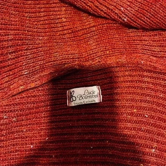 Atelier LUCIE BOURNIVAL orange 🧶 knit vest one size - Picture 2 of 9